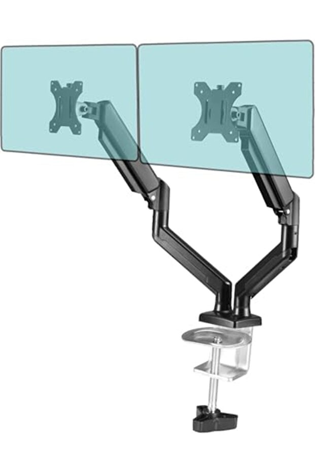 New Dual Monitor Stand - Fully Adjustable Rotating Monitor Arm with C Clamp, Grommet Base for 13 to - 2