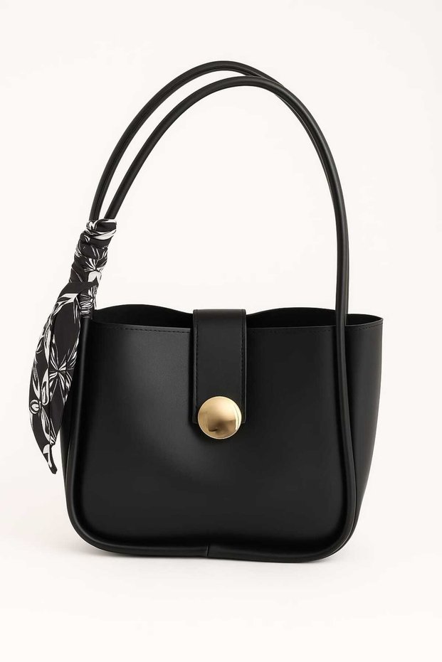 Baguette Bag (Gold Buckle) - Two Bags in One with Wallet (Scarf May Vary.)
