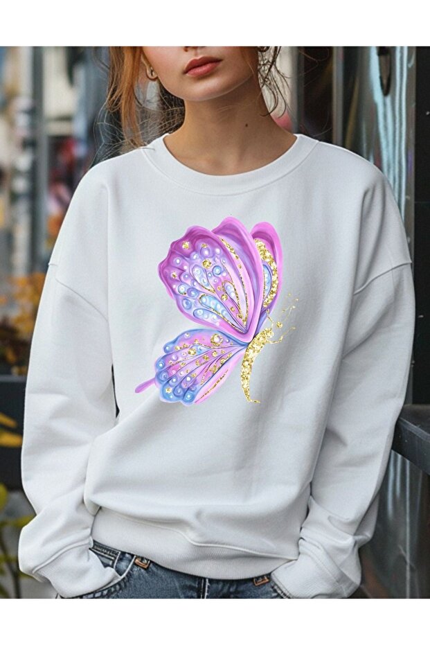 Premium Oversize Cut Long Sleeve Printed Sweatshirt