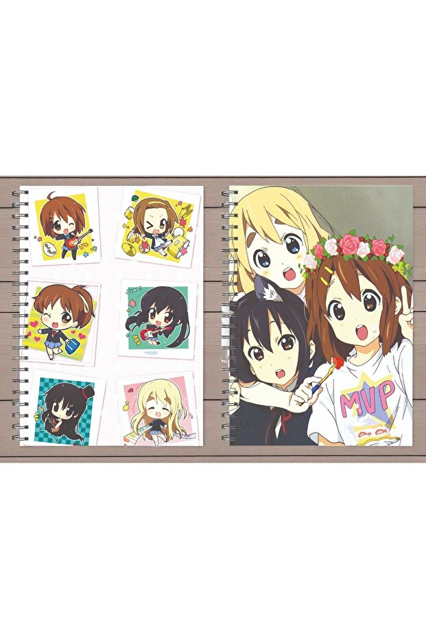 2 قطعة دفتر ملاحظات حلزوني من نوع K ON Anime مقاس A5، 50 ورقة K ON!