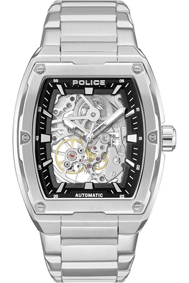Skeletor Automatic Men's 42mm Watch with Matte Black Dial, Silver Indexes & 316L Stainless St