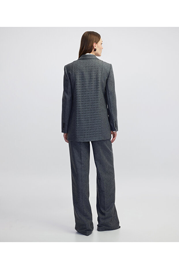 Vatkalı cutout blazer - 5