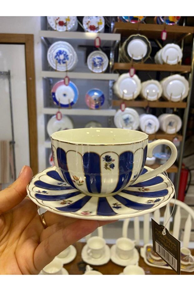 MARLOWE LACİVERT TEK KİŞİLİK ÇAY FİNCANI - 1