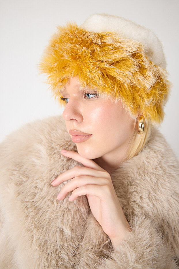 قبعة فرو فاخرة - 5