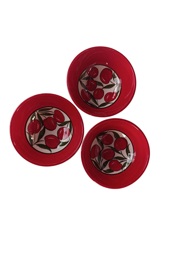 Handmade Set of 3 13 cm Ceramic Snack Bowls, Sauce Bowls and Jam Bowls