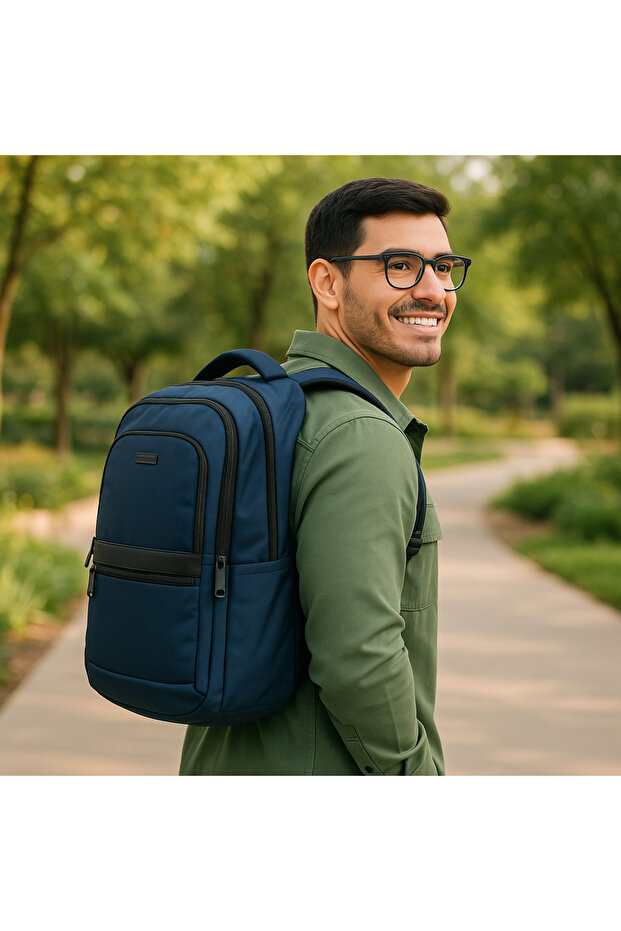 شنطة ظهر قماش ذكية بمنفذ USB - 1