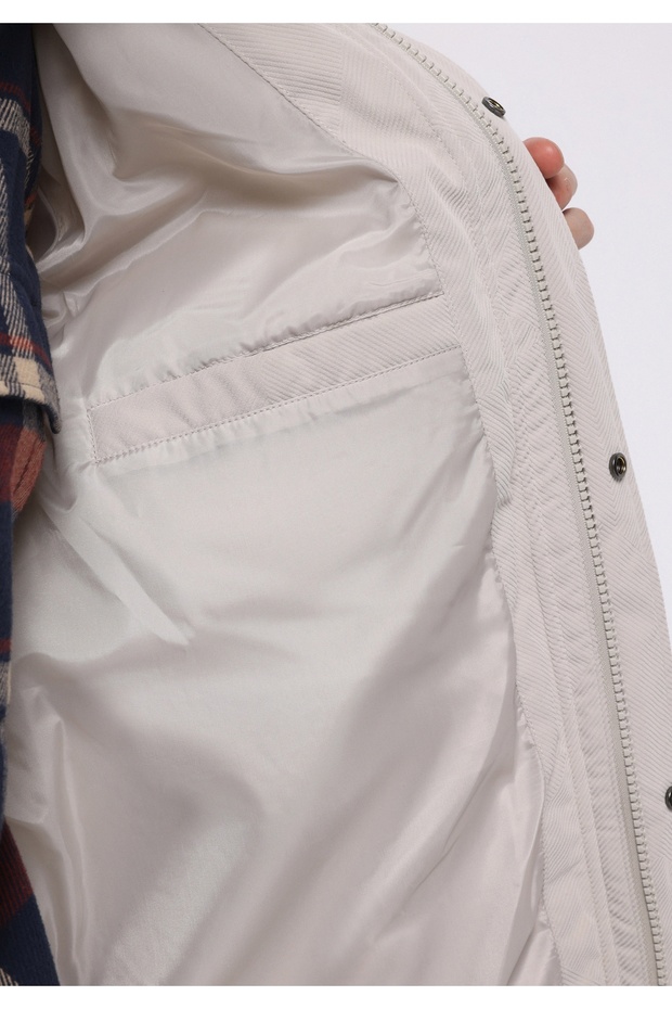 Regular Fit Erkek Ekru Mont - 5