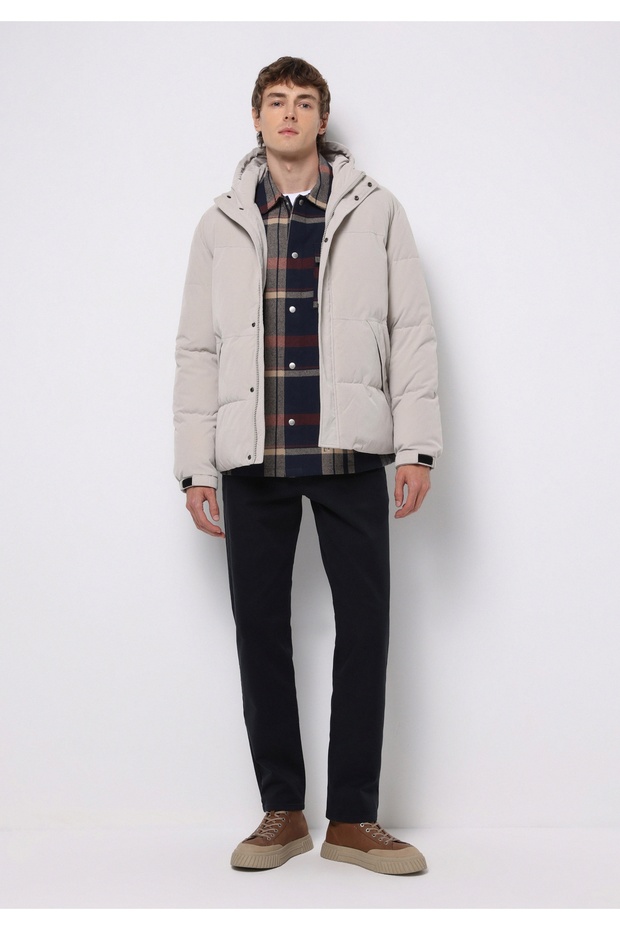 Regular Fit Erkek Ekru Mont - 3