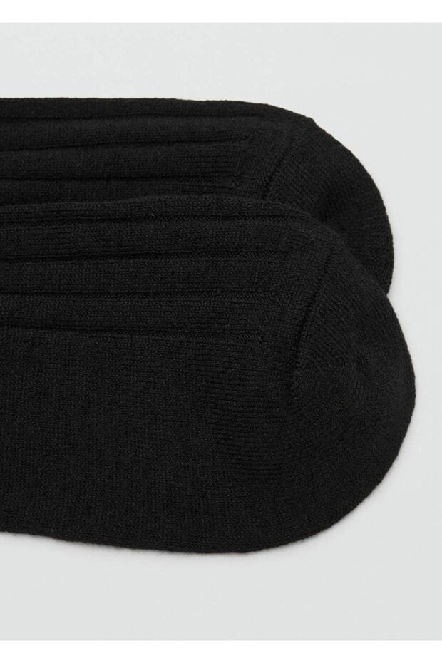 Yün karışımlı fitilli çoraplar - 3