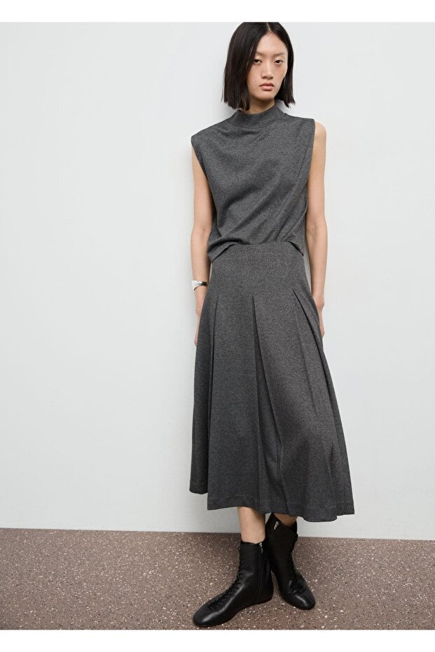 Yüksek yakalı bluz - 2