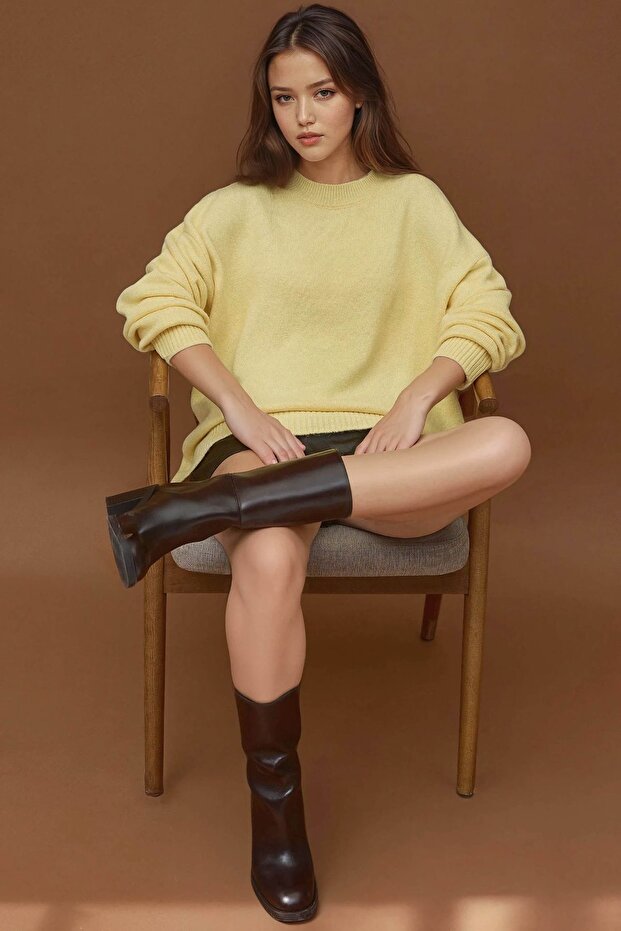 Rahat Bisiklet Yaka Triko Kazak - 1