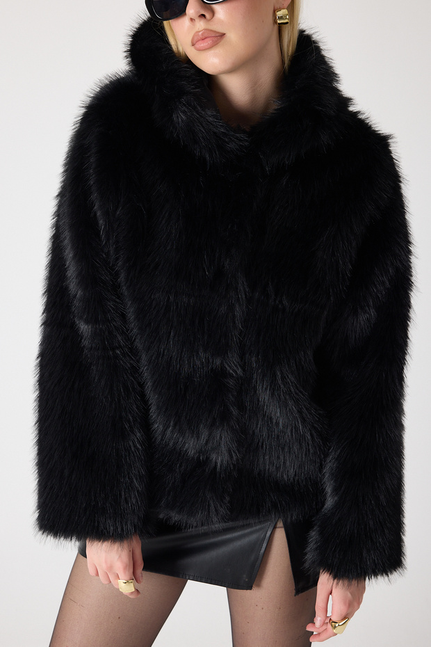 PREMİUM KÜRK KAPŞONLU CEKET - 8