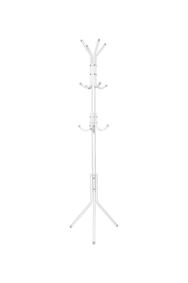 ARTC 12 Hook Coat Rack Stand White - 1