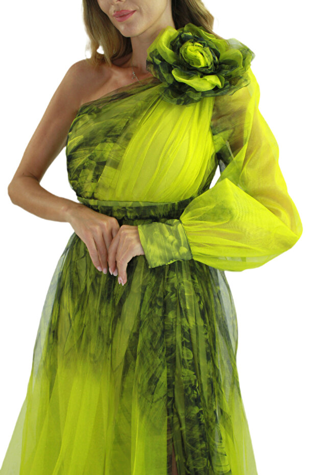 Rochie lunga galbena Virenya - 3