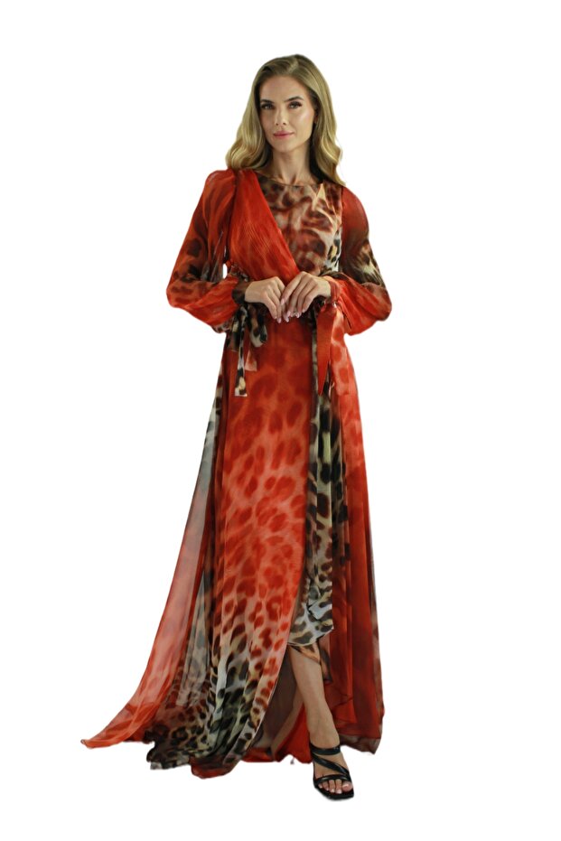 Rochie lunga orange Seeline - 1