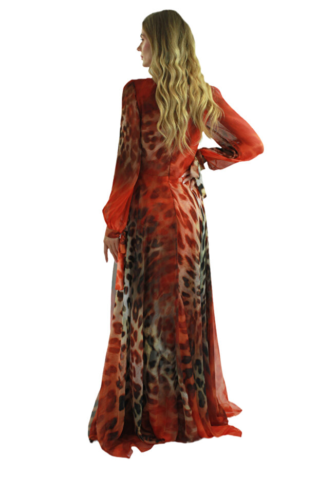 Rochie lunga orange Seeline - 3