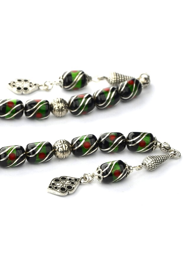 Triple Color Harmony Oltu Stone Zaza Rosary