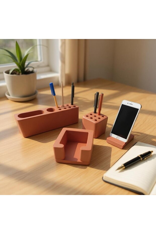 Beton - Pino Office Set - Terracotta