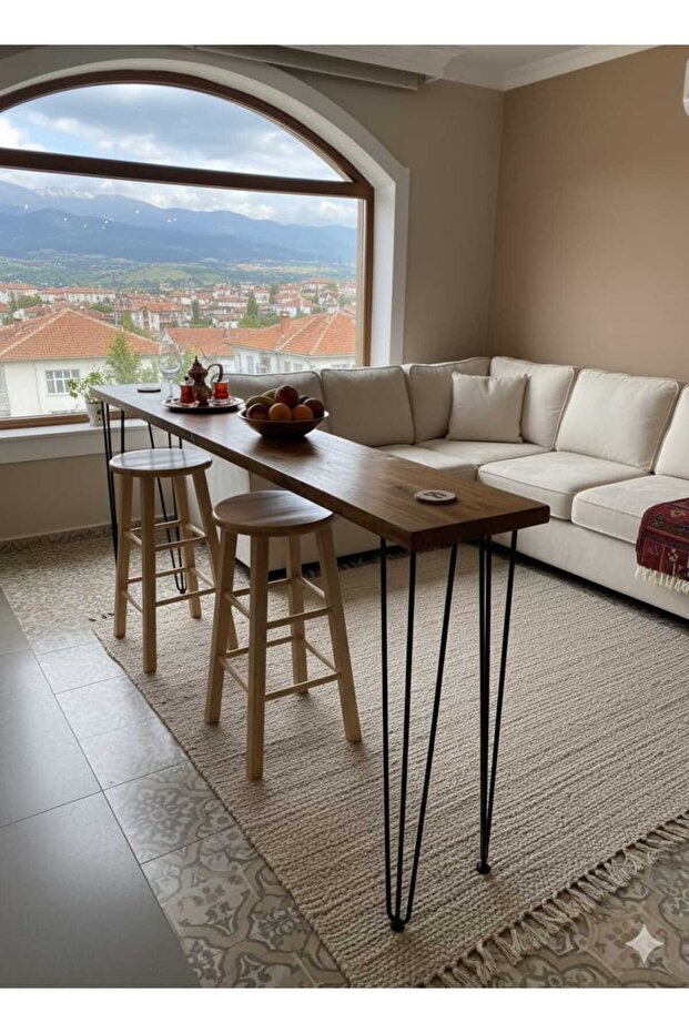 Ahşap Masif Bar Masası - Oturma Odası & Mutfak Bar Masası - 1