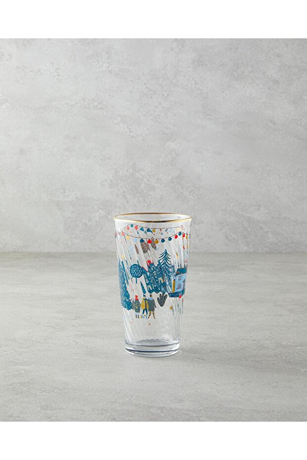 Pine Pot Glass Cup Red - Green