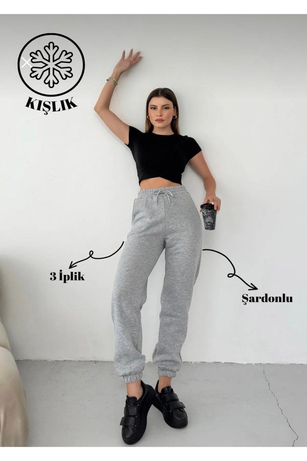 3 Thread Ribbed Jogger Sweatpants