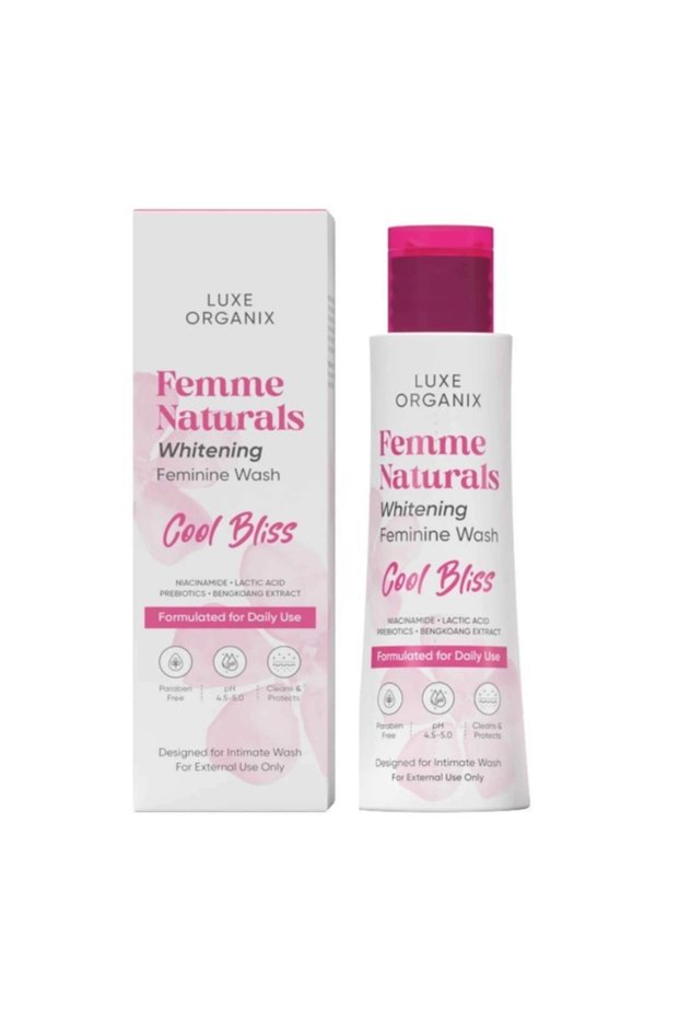 , Femme Naturals Whitening Feminine Wash Cool Bliss 120ml