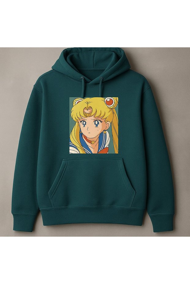 Unisex Oversize 3 Thread Hoodie 👕 Anime Patterned Hooded Sweatshirt Casual Daily Style