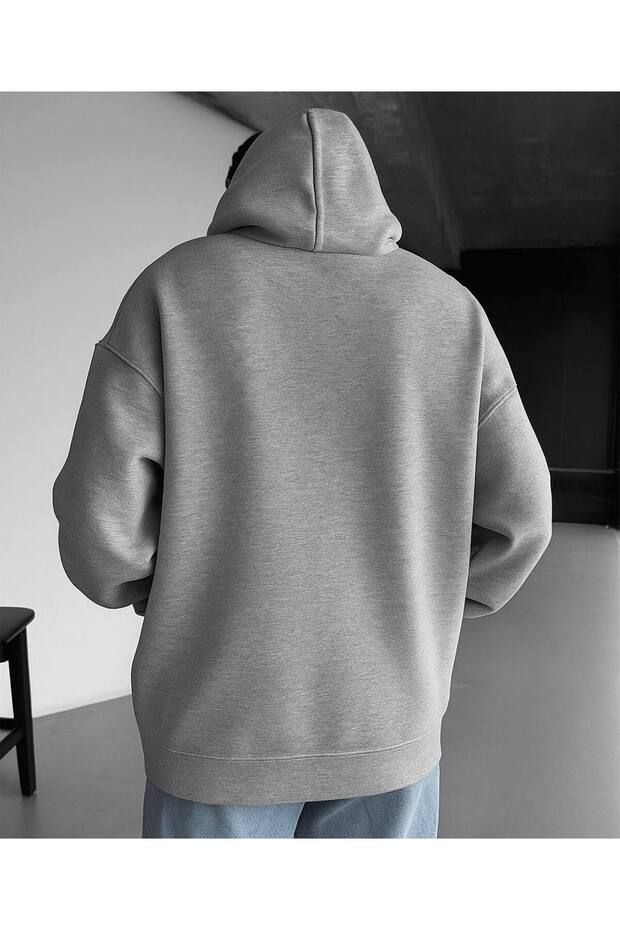 هودي أساسي كبير الحجم بثلاث خيوط للجنسين 👕 سويت شيرت بقلنسوة، نمط رياضي مريح للاستخدام اليومي
