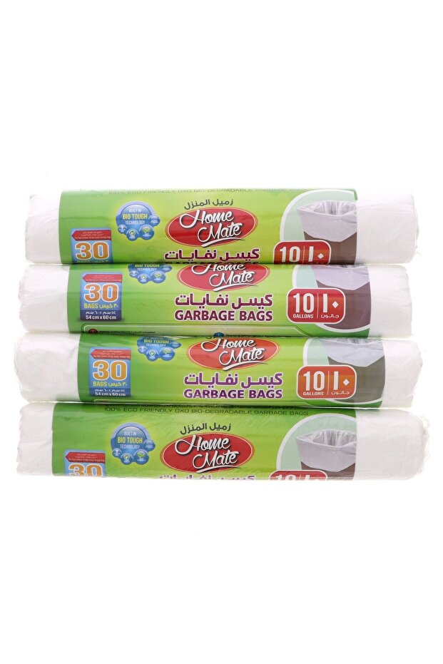 Home Mate Garbage Bags 54cm x 60cm | 4 Rolls x 30pcs | Strong & Durable Trash Bags
