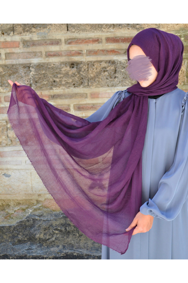 Comfort Bamboo Shawl Purple - Non-Slip with Buckle Closure