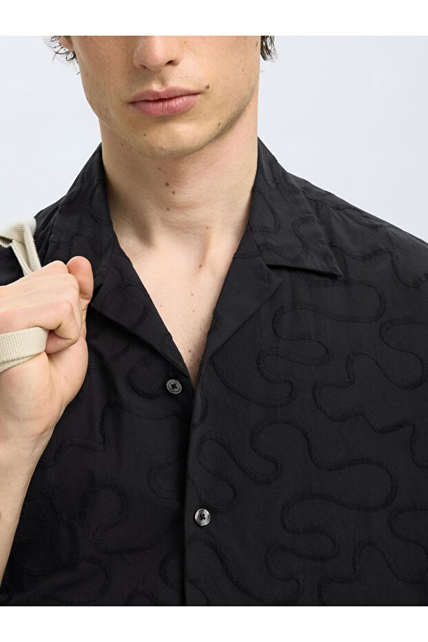 Kurzarmhemd Besticktes - 5