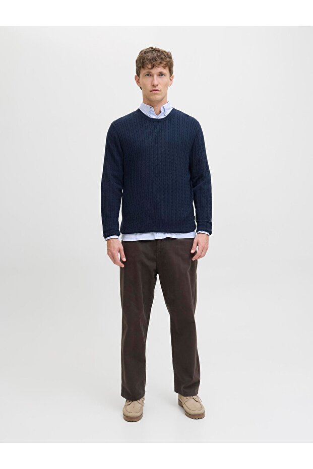 Strickpullover Einfarbig Strickpullover - 4