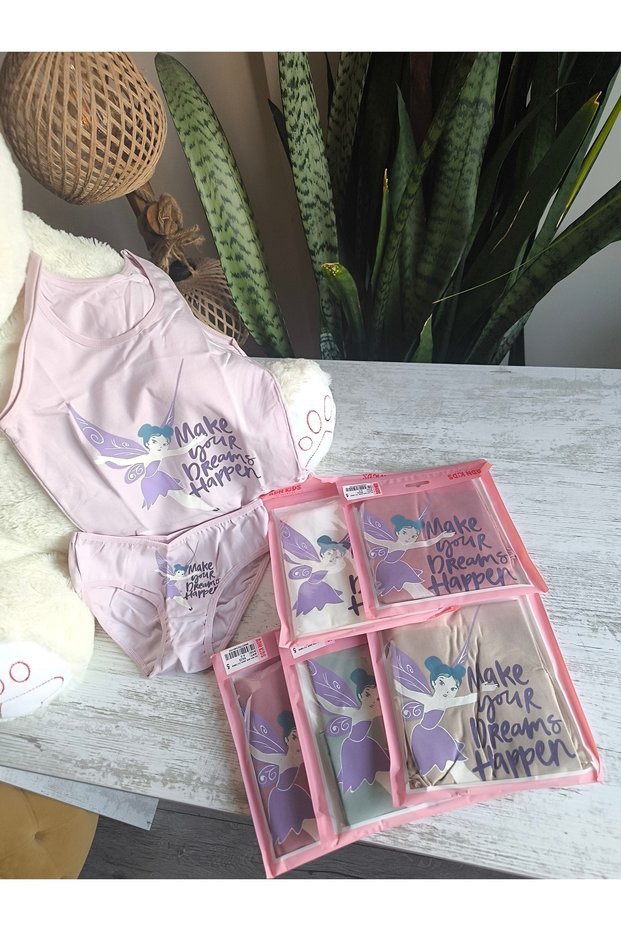Girl's Tank Top Panties Set of 6, 100% Cotton, Breathable