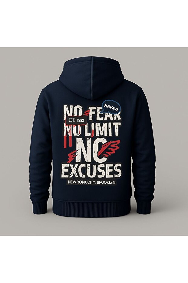 Graphic Text Printed Hooded Sweatshirt – Unisex Casual Fashion