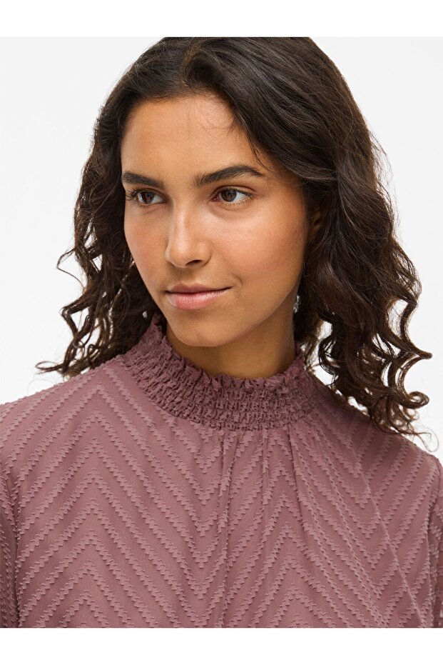 Langarmbluse High Neck - 6