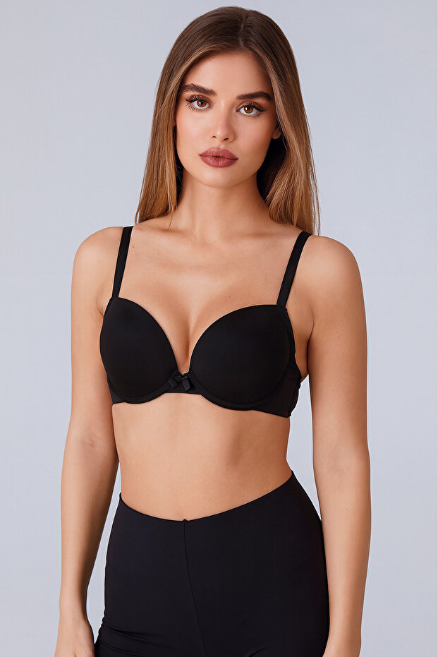 Basic Çift Destekli Sütyen | Siyah 340110 - 1