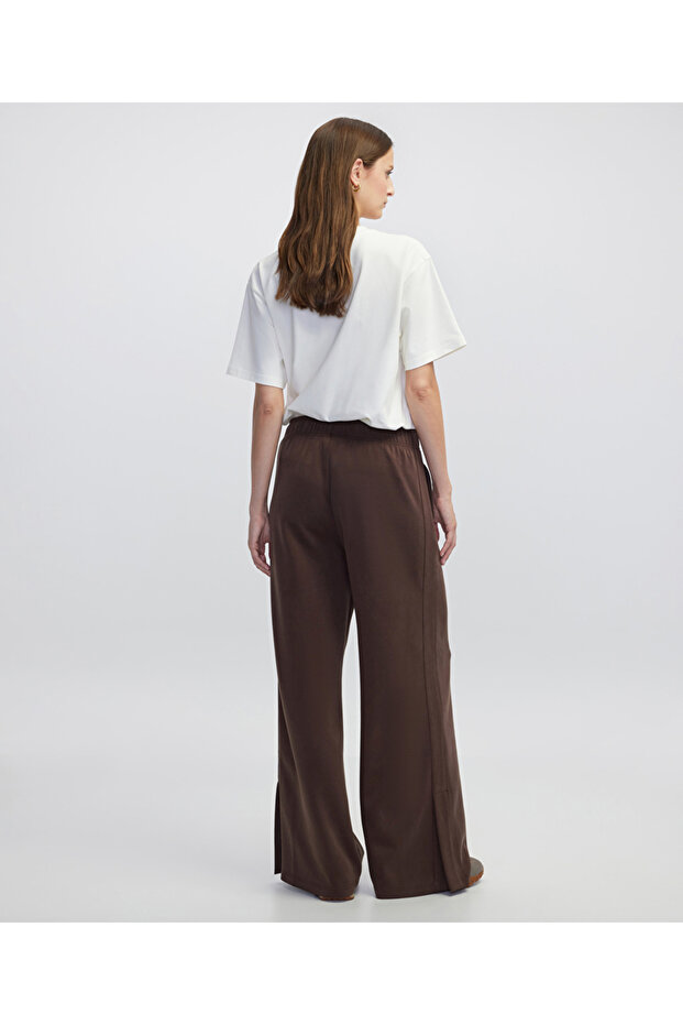 Elastik bel örme pantolon - 6