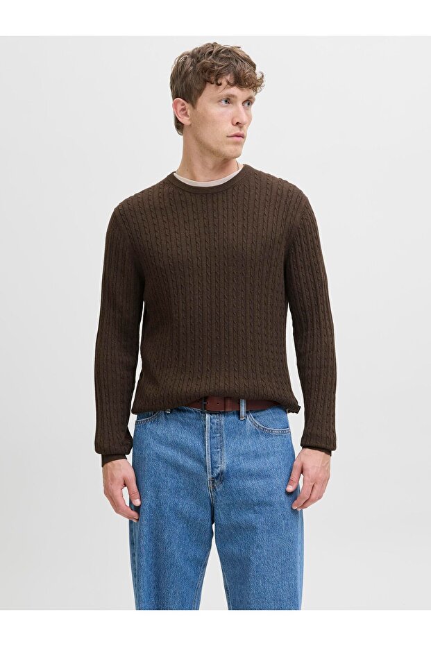 Strickpullover Einfarbig Strickpullover - 1