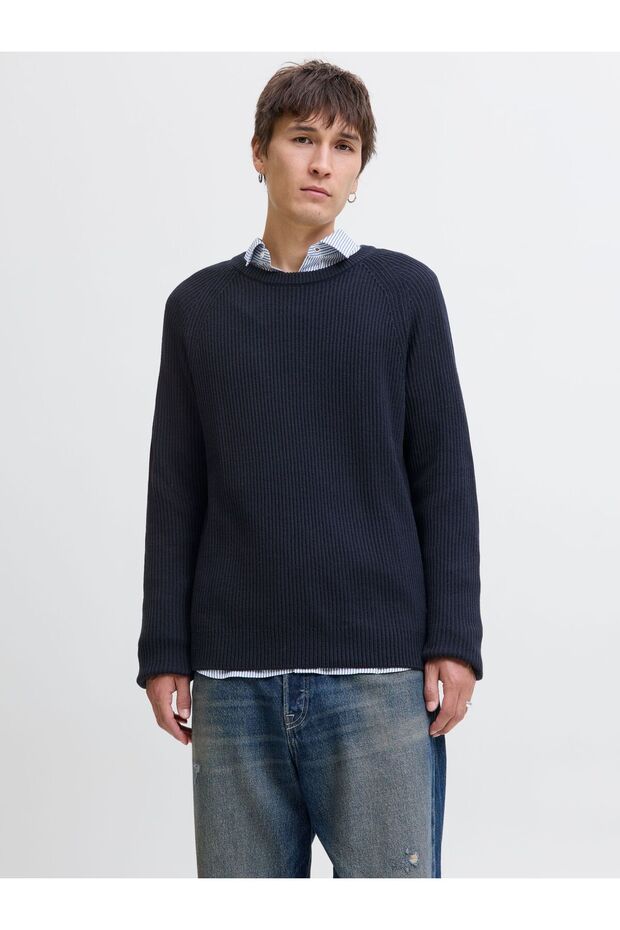 Strickpullover Einfarbig Strickpullover - 1