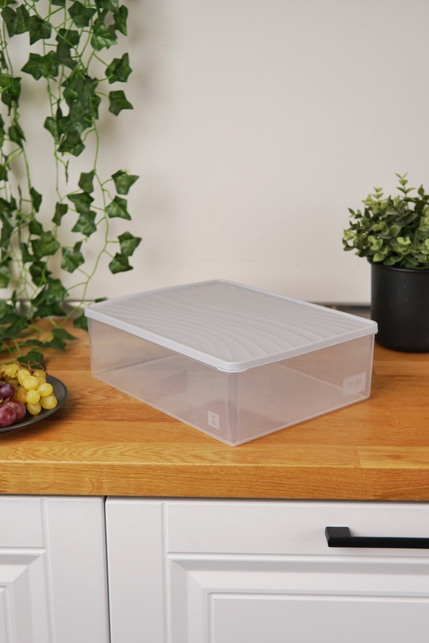 حاوية تخزين للتجميد العميق، سعة 5 لتر، رمادية - 5