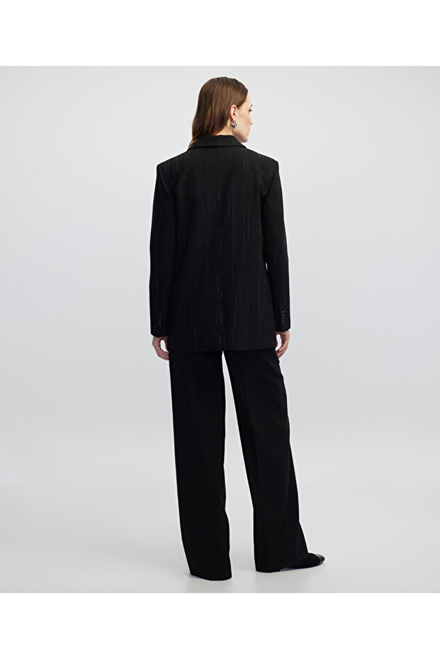 Hotfix şeritli blazer - 5