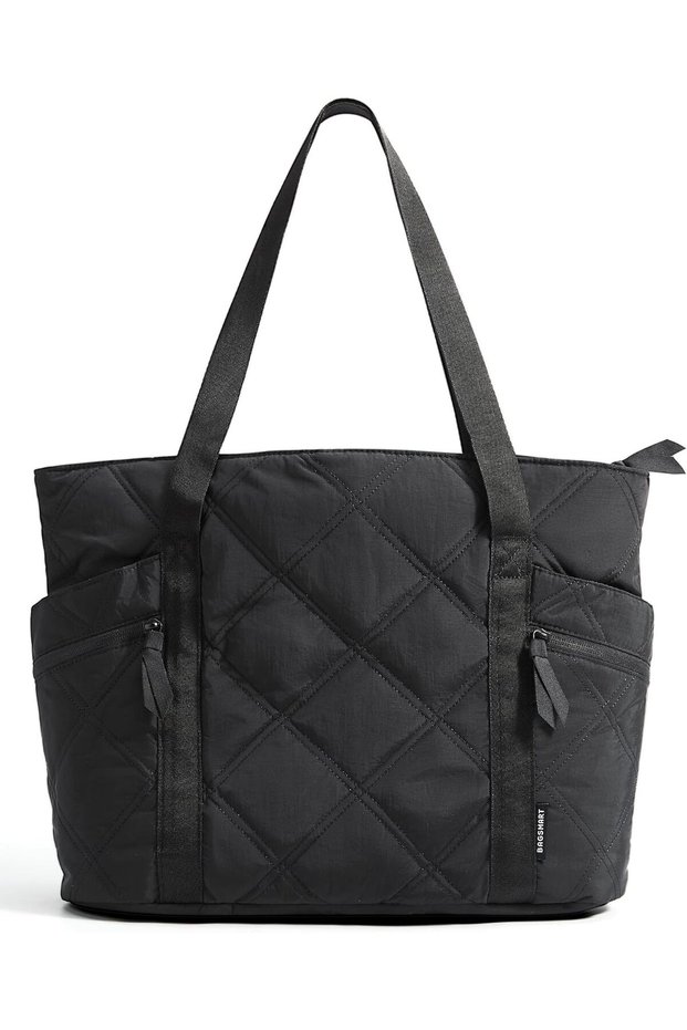 Quilted Puffer Tote Bag for Women with Zipper, 20L