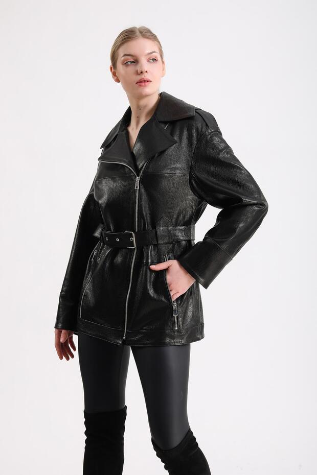 Maroquin Leather Aphrodite Women's Jumbo Trench Coat