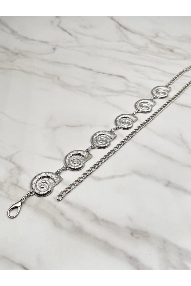 Snail Buckle Chain Belt Women's Belt Dress Belt Body Belt Waist Belt