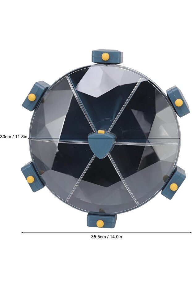 Rice Dispenser Container, 6 Grids Well Sealed Compartment Storage Cereal Dispenser One Click Design - 7