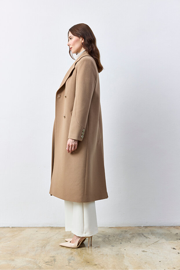 Uzun Camel Kaşe Kaban - 3