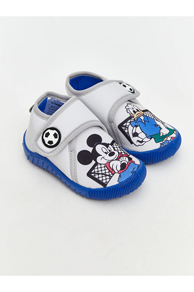 Mickey Mouse Baskılı Erkek Bebek Panduf - 1