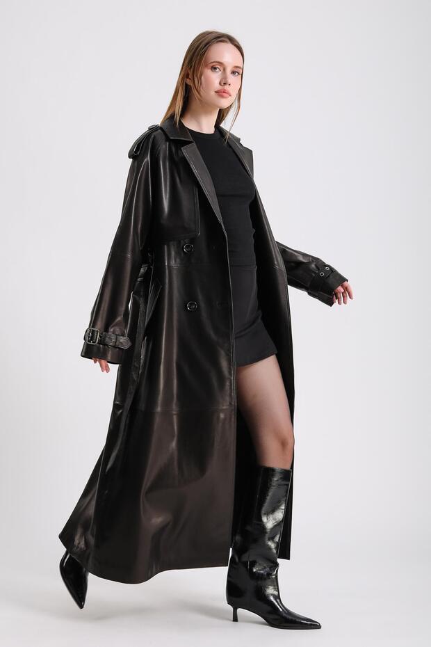 Maroquin Leather Beyonce Women's Leather Overcoat