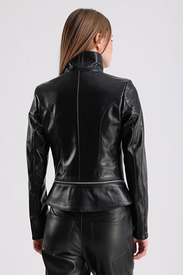 Maroquin Leather Adele Kadın Deri Ceket - 5