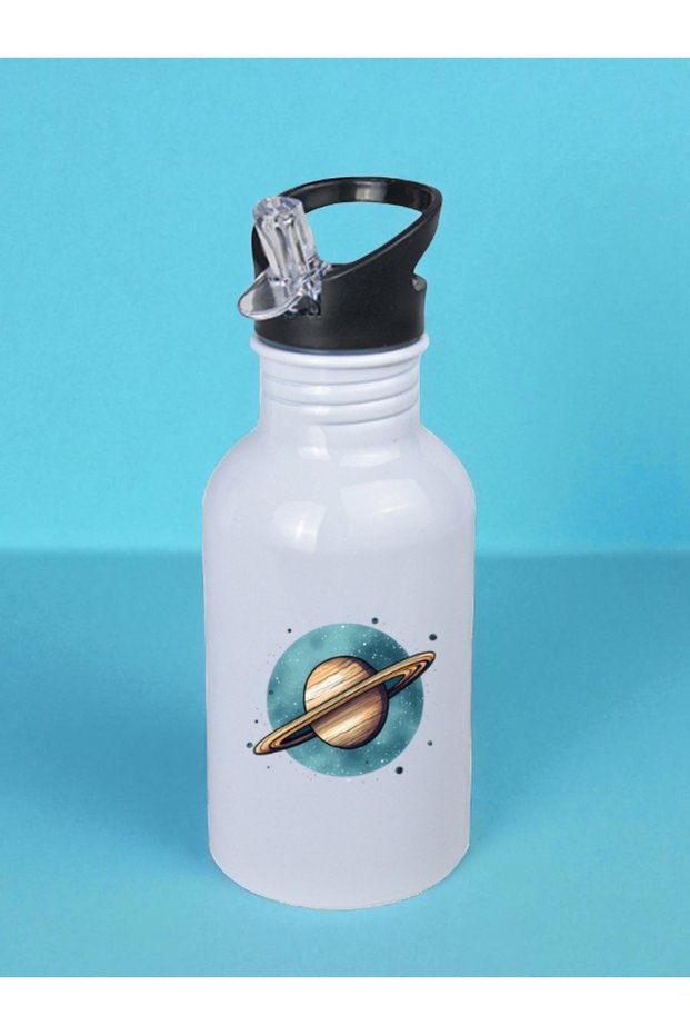 Saturn Printed Water Bottle 600 ml - Sports Bottle, Large Water Bottle, Sports Bottle, Sports Bottles